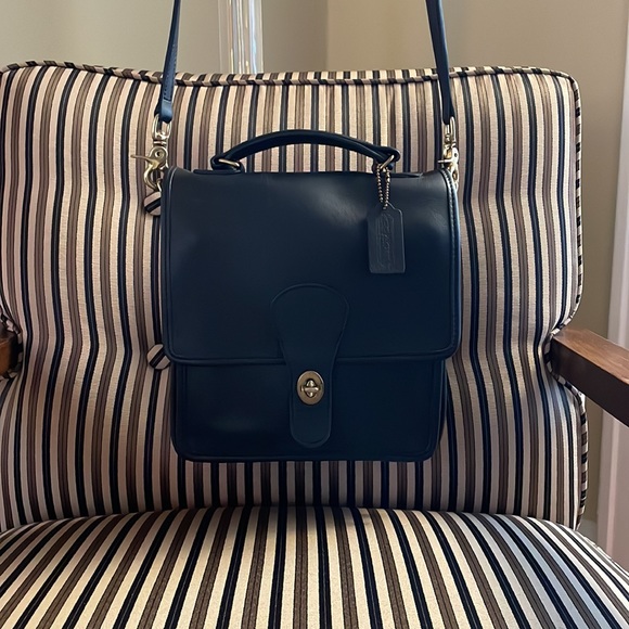 Vintage coach NAVY station bag 5130-VERIFIED AUTHENTIC - Picture 2 of 16